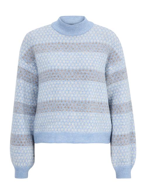 Vero Moda Petite Pullover 'VMTRIXIE'  lyseblå / brun / hvid