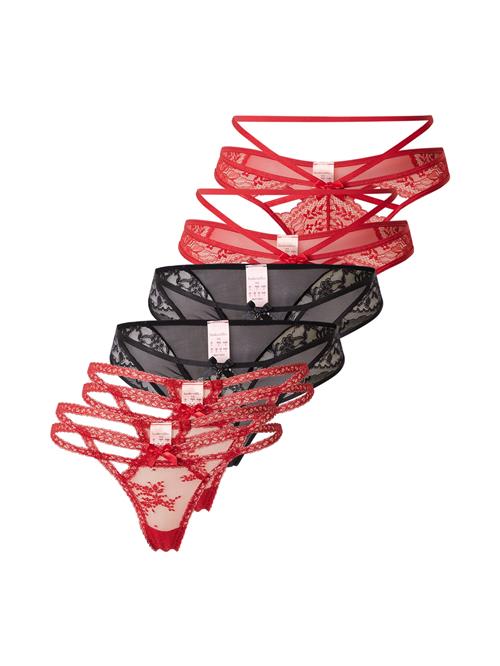 Hunkemöller String  rød / sort