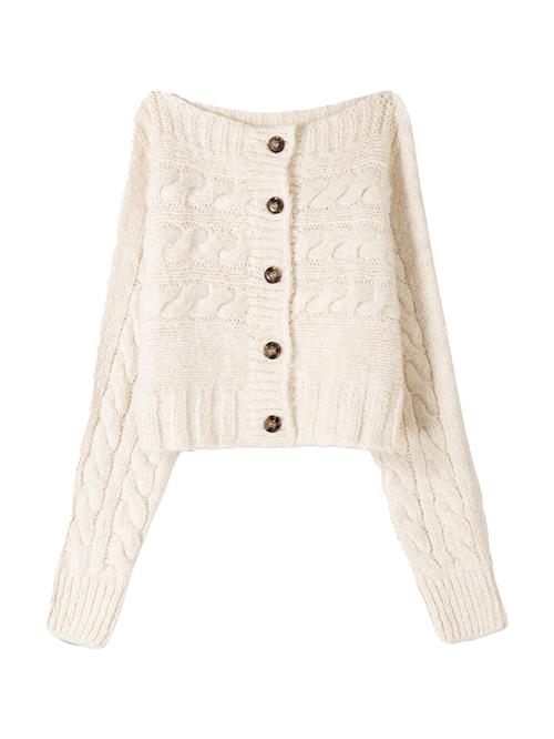 Bershka Cardigan  ecru