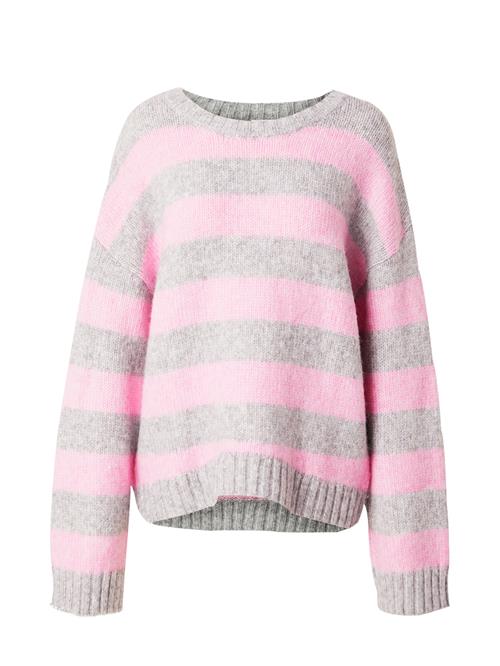 Monki Pullover  grå-meleret / pink