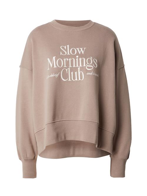 Abercrombie & Fitch Sweatshirt  taupe / hvid