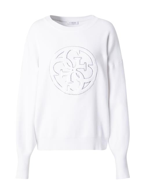 Se GUESS Pullover 'KATE'  sølv / hvid ved About You