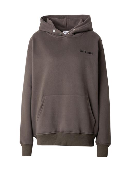 Sixth June Sweatshirt 'THE FEAR'  taupe / sort