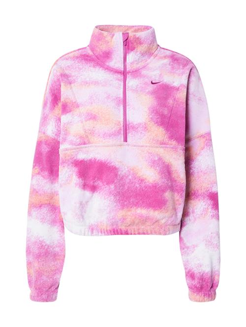 NIKE Funktionsfleecejakke 'One'  orange / mørk pink / hvid