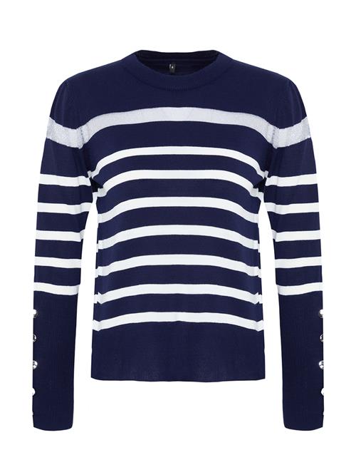 Trendyol Pullover  navy / sølv / hvid