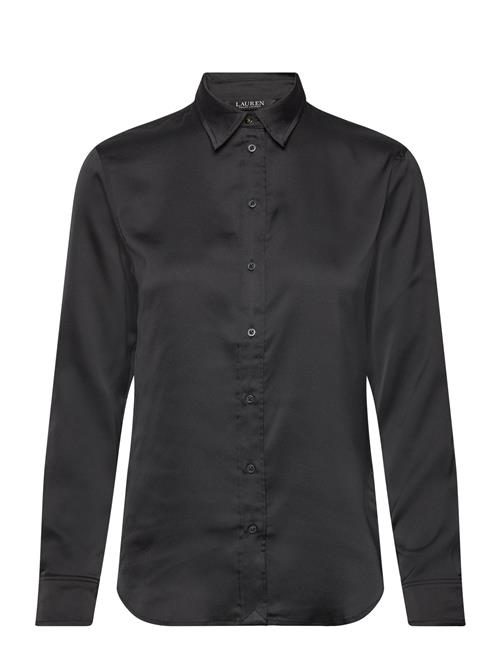 Lauren Ralph Lauren Stretch Charmeuse-Shirt Lauren Ralph Lauren Black