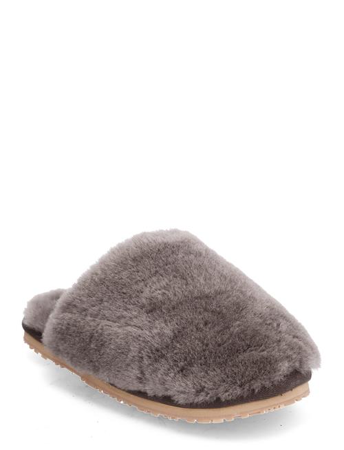 MOU Closed Toe Sheepskin Fur Slipper MOU Grey