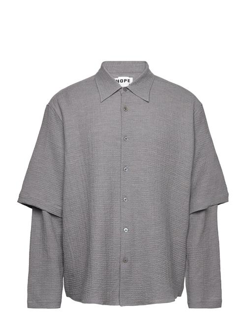 Hope Over D Layered-Sleeve Shirt Hope Grey