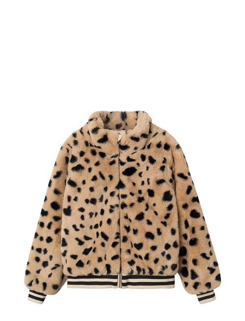 name it Nkfmindy Faux Fur Jacket Leo Name It Beige