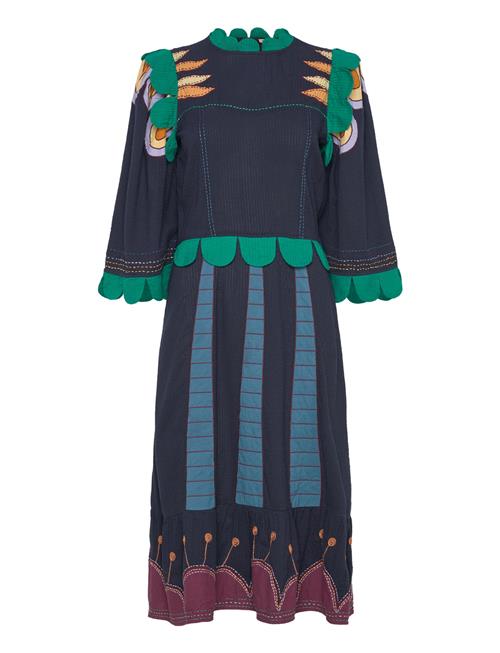 Stella Nova Embroidered Cotton Dress Stella Nova Navy