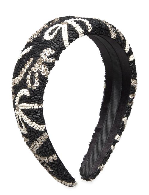 Becksöndergaard Bow Wide Beaded Hairbrace Becksöndergaard Black