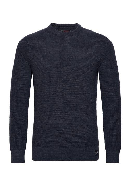 Superdry Textured Crew Knit Jumper Superdry Navy