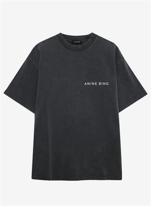 Anine Bing Kent Tee Twisted Snake Washed Charcoal