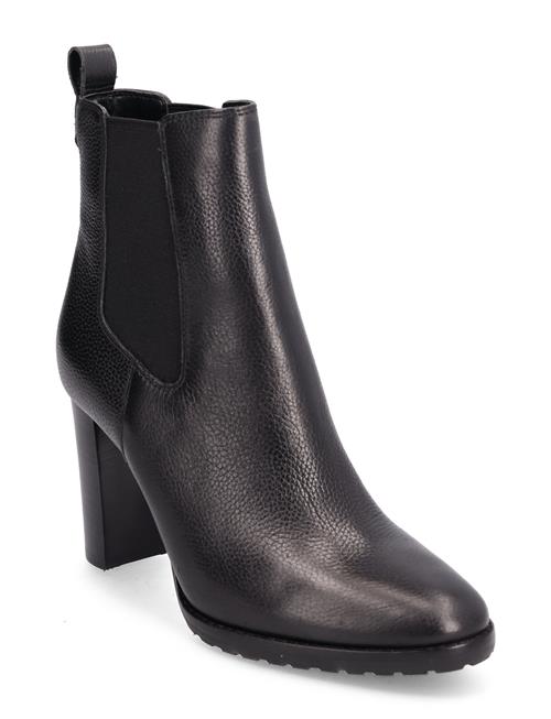 Lauren Ralph Lauren Mylah Tumbled Leather Bootie Lauren Ralph Lauren Black