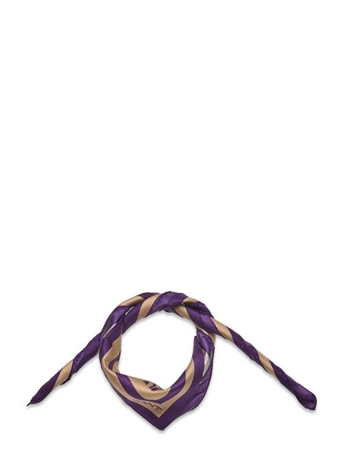 GANT Monogram Printed Silk Scarf GANT Purple