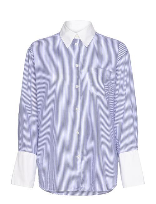 GANT Rel Contrast Collar Striped Shirt GANT Blue