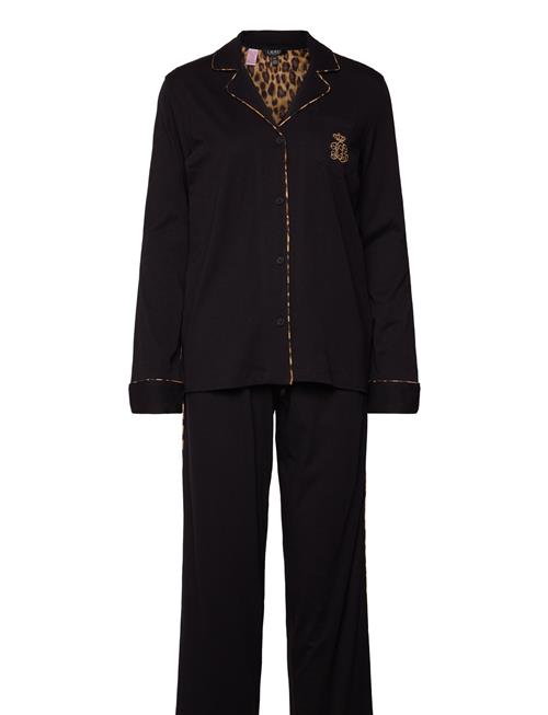 Lauren Ralph Lauren Homewear Lrl L/S Notch Collar Long Pant Pj Set Lauren Ralph Lauren Homewear Black