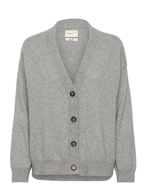 GANT Superfine Lambswool Cardigan GANT Grey