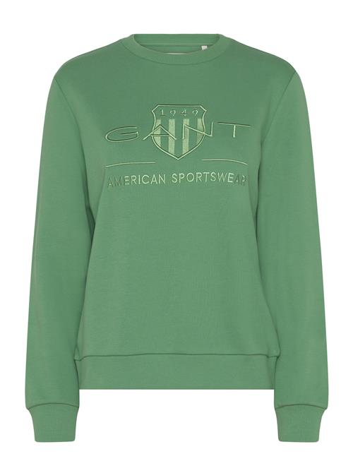 Reg Tonal Shield C-Neck Sweat GANT Green