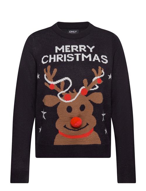 ONLY Onlxmas Deer Ls O-Neck Box Knt ONLY Black