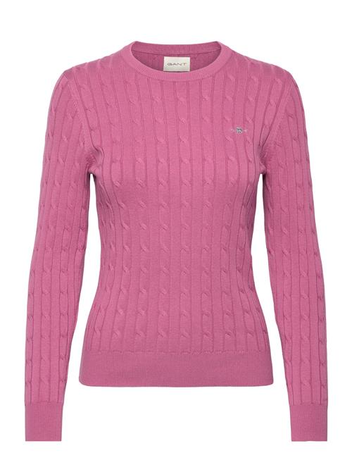 GANT Stretch Cotton Cable C-Neck GANT Pink