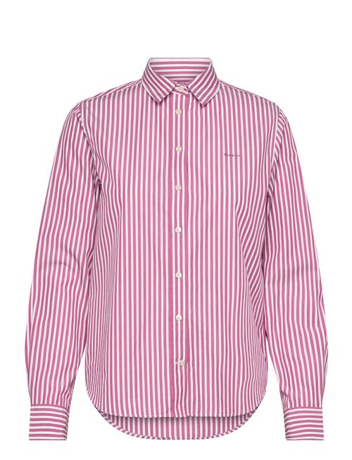 GANT Reg Classic Poplin Striped Shirt GANT Red