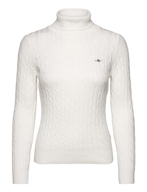 GANT Stretch Cotton Cable Turtleneck GANT White