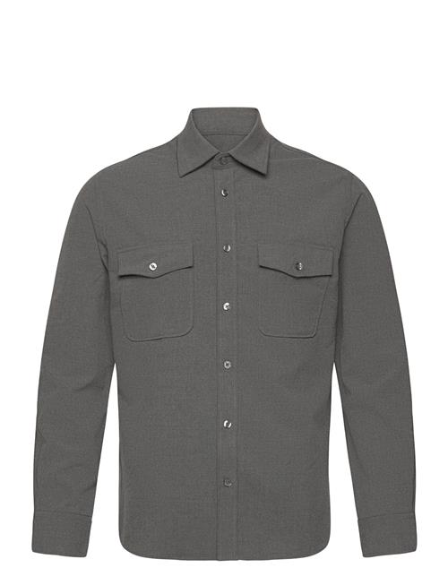 Mango Chest-Pocket Cotton Overshirt Mango Grey