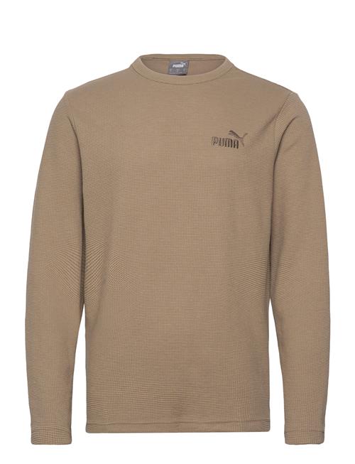 PUMA Ess Elevated Waffle Longsleeve Tee PUMA Beige