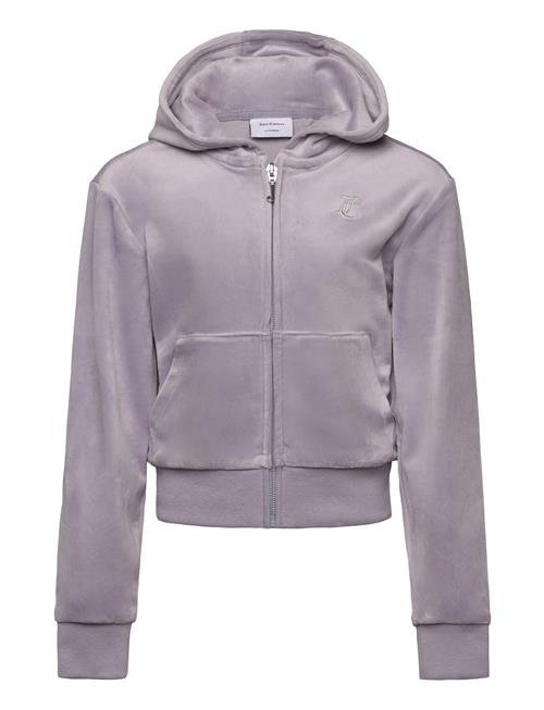 Juicy Couture Tonal Zip Through Hoodie Juicy Couture Purple