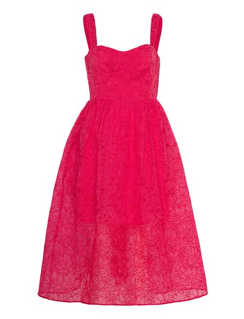 French Connection Embroidered Lace Strappy Dress French Connection Pink