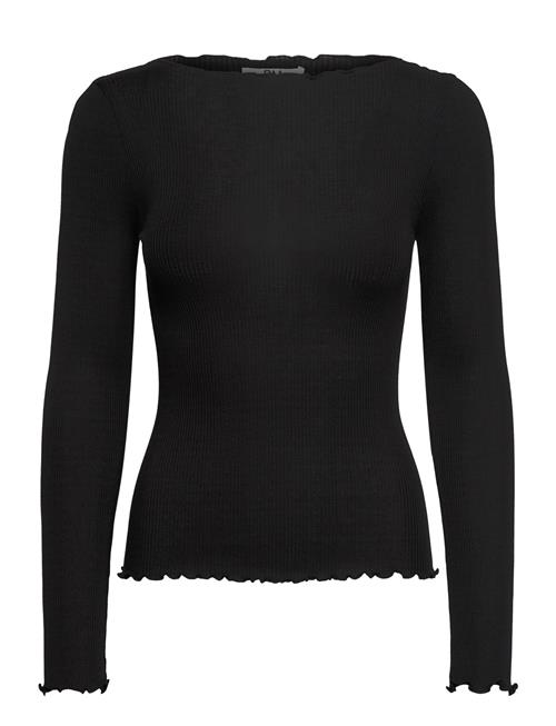 Rmwbalta Modal Ls Boatneck Blouse RM By Rosemunde Black