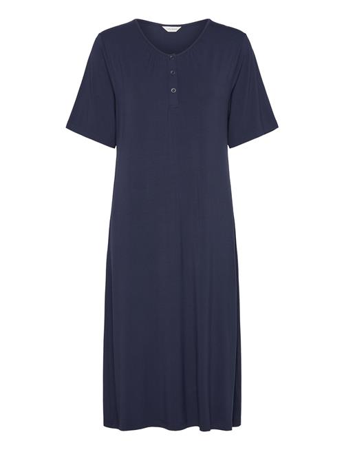 Bamboo Long Nightdress, Short Sleev Lady Avenue Navy