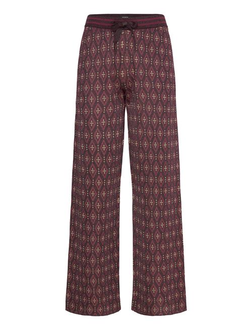 Jacquard Knitted Trousers Scotch & Soda Burgundy