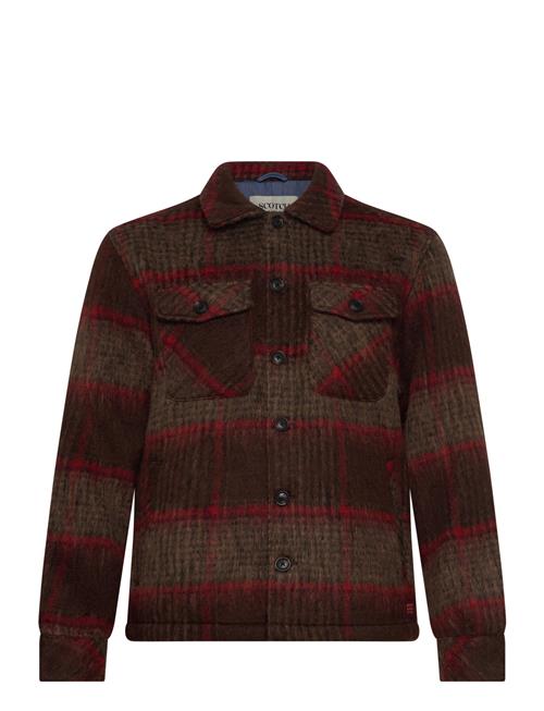 Brushed Wool Blend Overshirt Scotch & Soda Brown