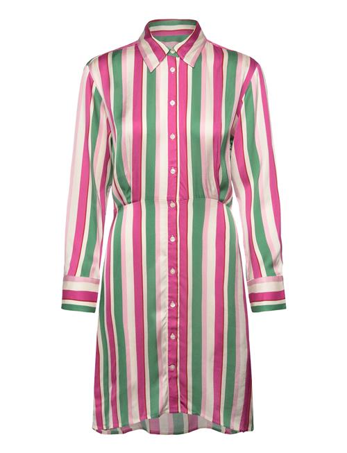 GANT Striped Waist Shirt Dress GANT Pink