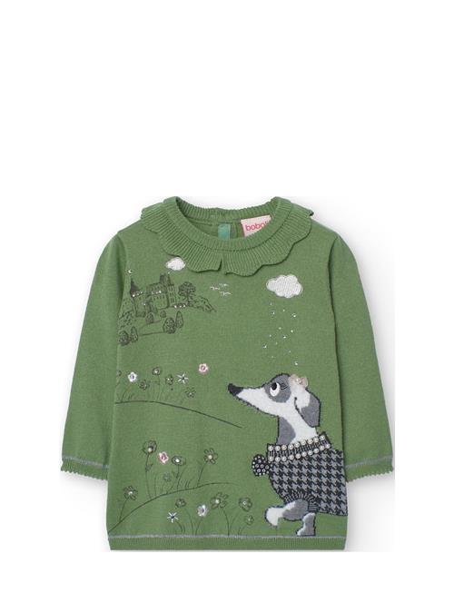 Boboli Knitwear Dress For Baby Girl -Bci Boboli Green