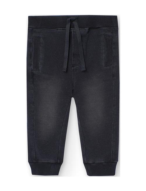 Boboli Fleece Denim Trousers For Baby Boy -Bci Boboli Black