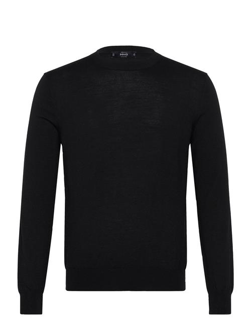 100 Wool Medium-Knit Sweater Mango Black