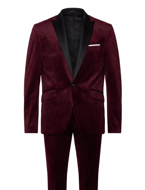 Lindbergh Velvet Tuxedo Suit Lindbergh Burgundy