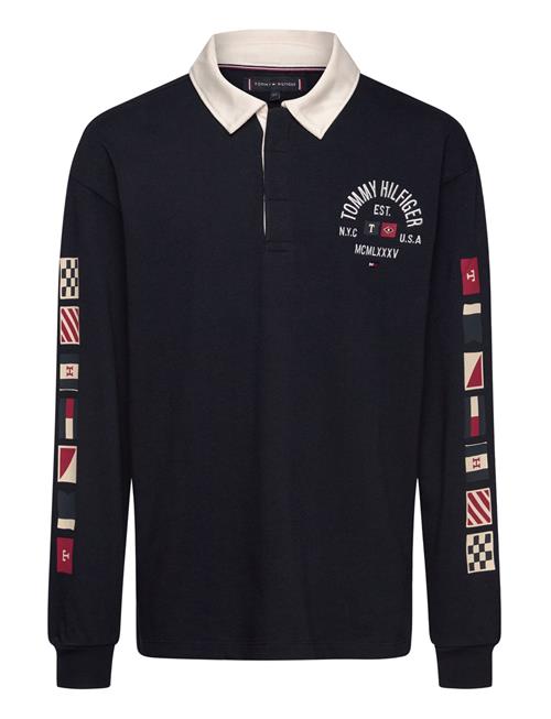 Tommy Hilfiger Flags Polo Ls Tommy Hilfiger Navy