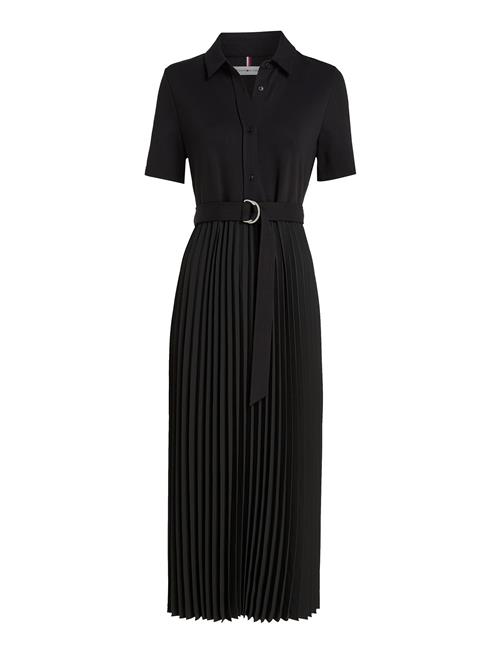 Tommy Hilfiger Visc Mix Pleated Polo Dress Ss Tommy Hilfiger Black