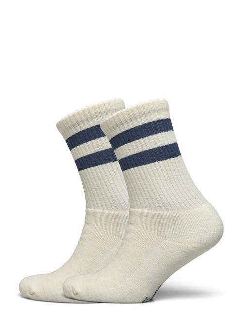 Alpacasocks&Co Merino Casual Stripes 2-Pack Alpacasocks&Co White