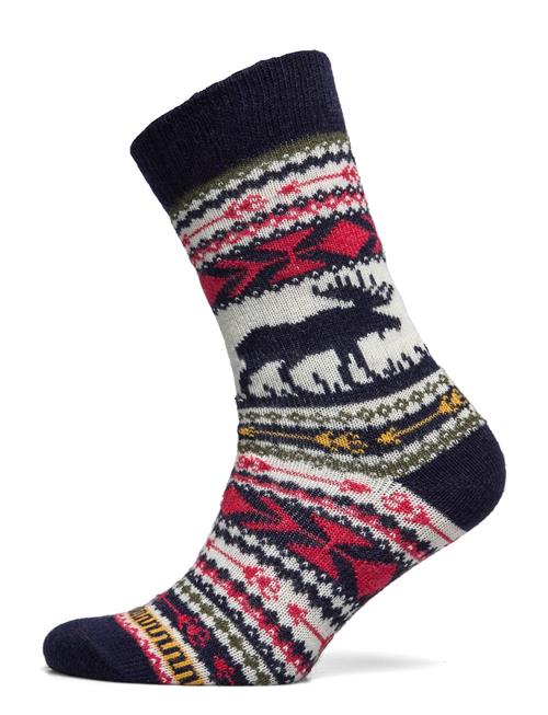 Alpacasocks&Co Winter Alpaca Moose 1-Pack Alpacasocks&Co Navy