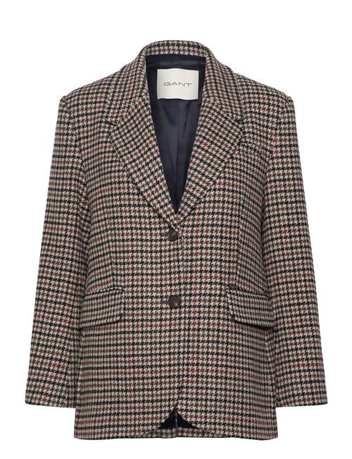 GANT Reg Houndstooth Blazer GANT Brown