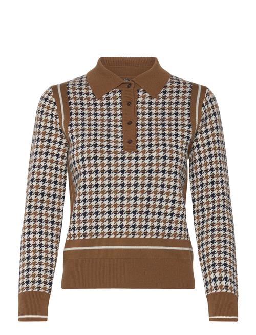 GANT Houndstooth Jacquard Polo GANT Brown