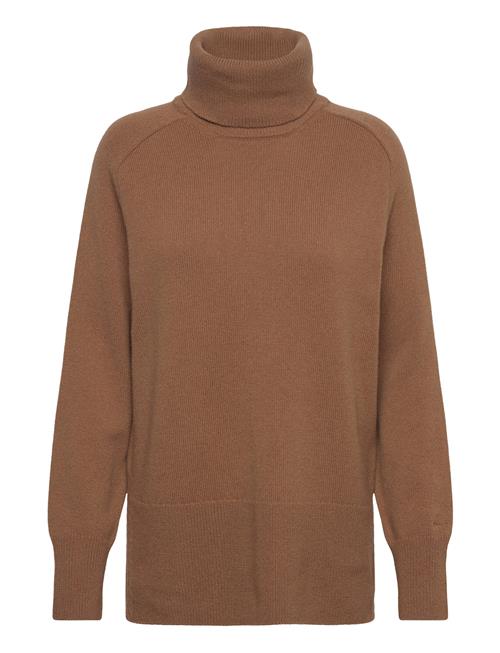 GANT Herringb Detail Rollneck GANT Brown