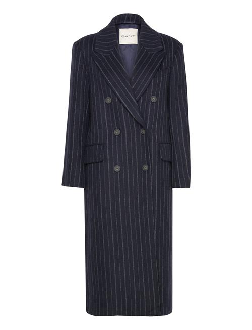 GANT Pinstripe Wool Coat GANT Navy