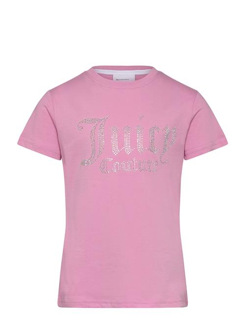 Juicy Couture Diamante Fitted Tee Juicy Couture Pink