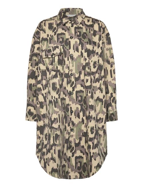 Rabens Saloner Cyber Drill Shirt Dress - Netta Rabens Sal R Khaki